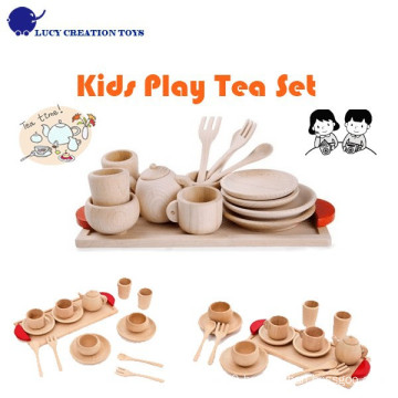 Japanese Natural Kitchen Wooden Toys Tea Set